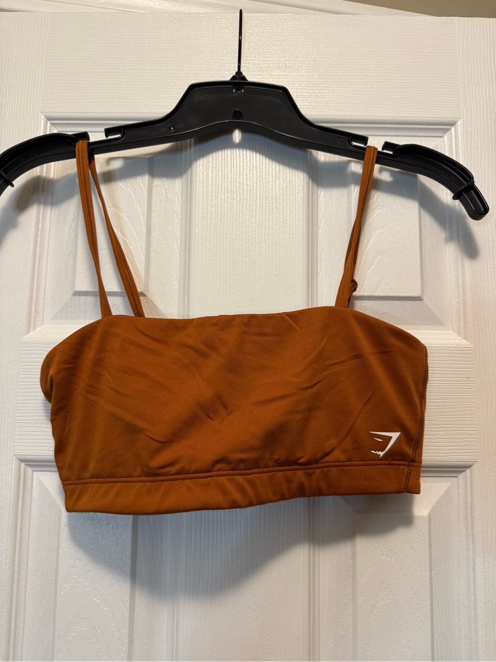 Gymshark Rust Brown Bandeau Sports Bra in Size Small